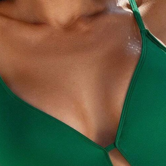 Boho Green Cut out One Piece Monokini Swimsuit - Picture 2 of 5